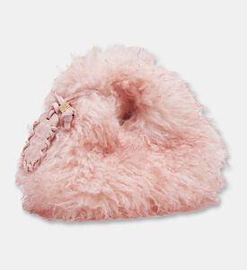Ganni Hobo Fur Top Handle Mini Bag, Packshot View