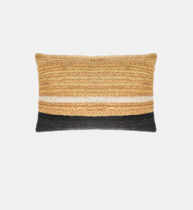 Home Deco and More Amber Jute Rectangular Cushion, Packshot View
