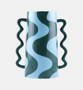 مزهرية بتصميم أسطواني بلونين