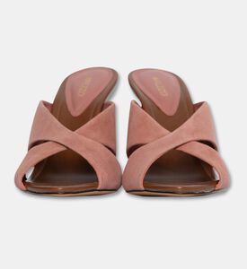 Arezzo Suede High-heel Mules, Pink, Eu-37, Packshot View