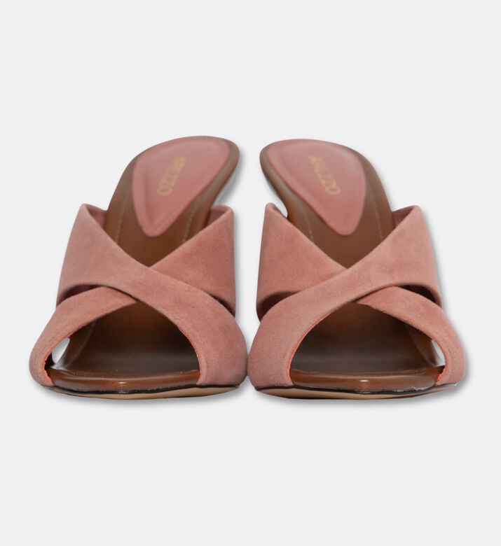 Arezzo Suede High-heel Mules, Pink, Eu-37, Packshot View