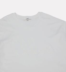 Chloe Logo-embroidery Short-sleeve T-shirt, Off-white, 14y, Packshot View