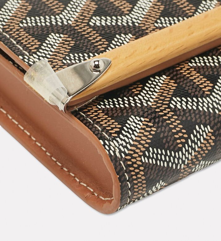 Goyard Preowned Goyard Goyardine Coated Canvas Leather Mini Monte Carlo Case, Packshot View