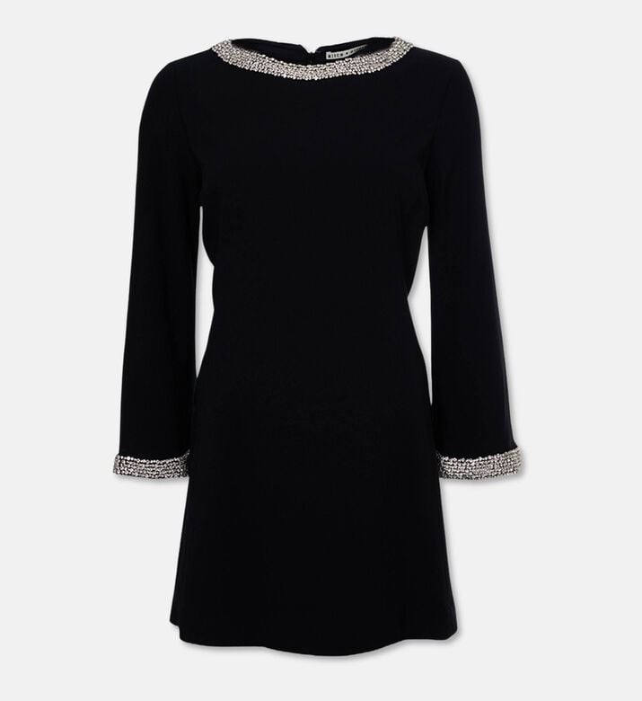 Alice and Olivia Mailynn Rhinestone-embellished Mini Dress, Packshot View