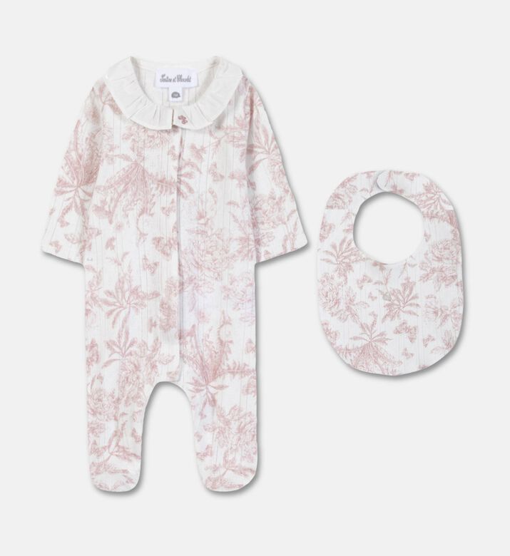 Tartine et Chocolat Set Pj Bib, Pink, 9m, Packshot View
