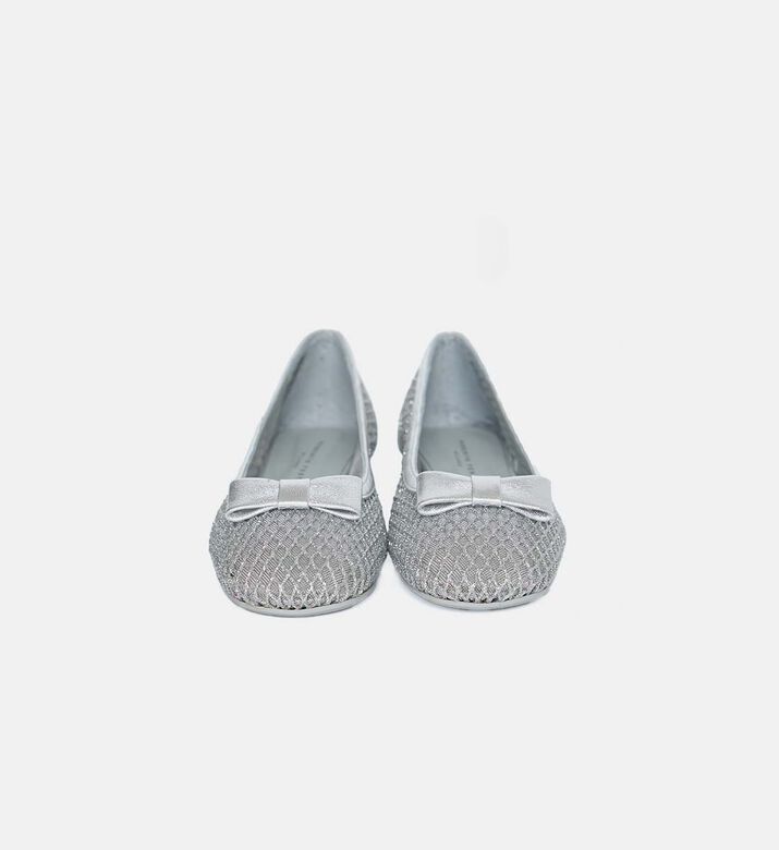 Glitter Net Ballet Flats