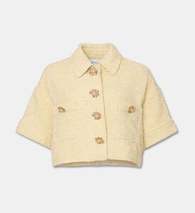 Edward Achour Paris Textured Cropped Shirt Jacket, Packshot View