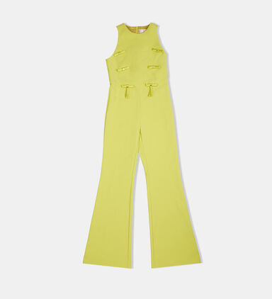 Girl Ribbon Embellished Jumpsuit