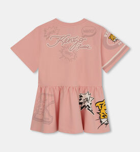 فستان كامبوس صوف مطبوع