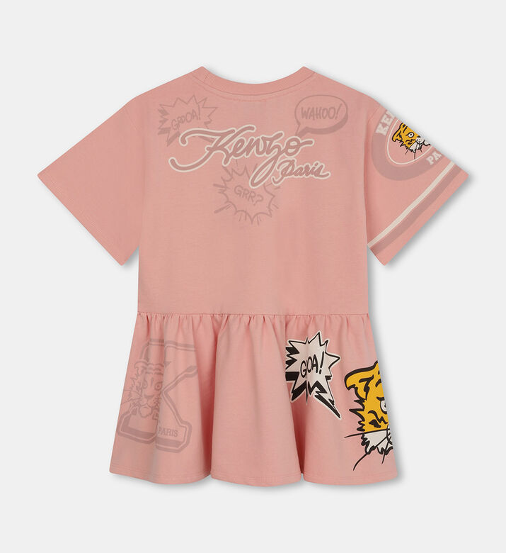 فستان كامبوس صوف مطبوع