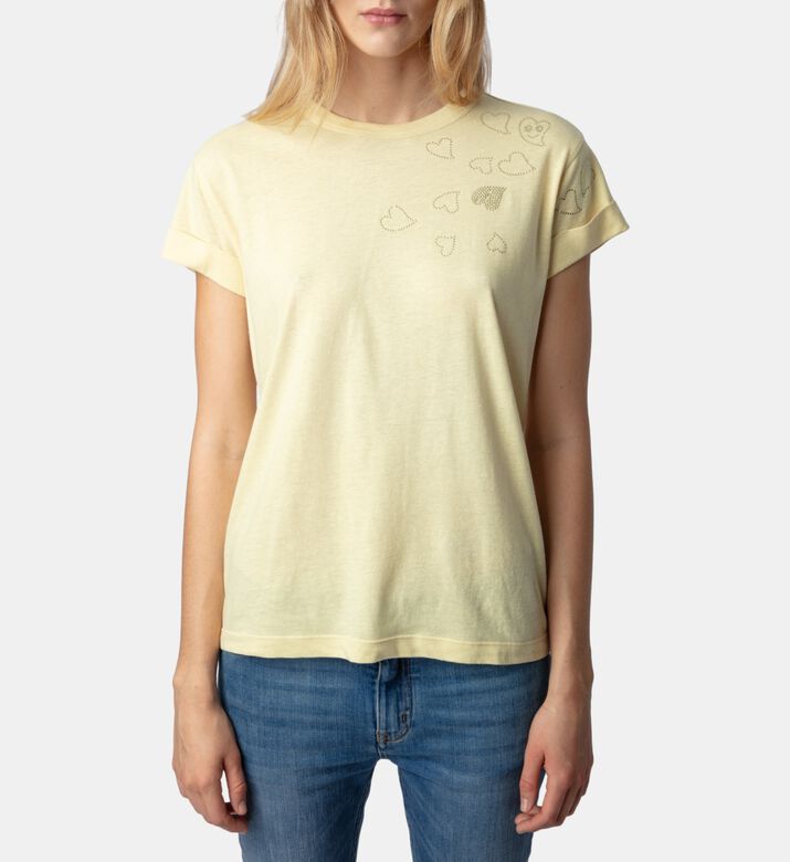 قميص أنيا مزين بحجر الراين