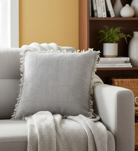 Home Deco and More Geecha Silk-cotton Blend Filled And Vaccumed Cushion, Packshot View