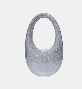 حقيبة جلد صغيرة لامعة متلألئة