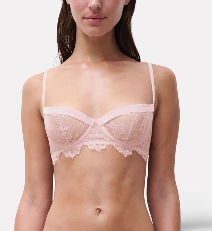 Chantelle Lace Half-cup Underwire Bra, Model View