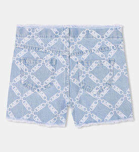 شورت جينز بخصر عالٍ