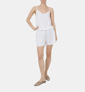 بلوزة بحزام دانتيل مفصل