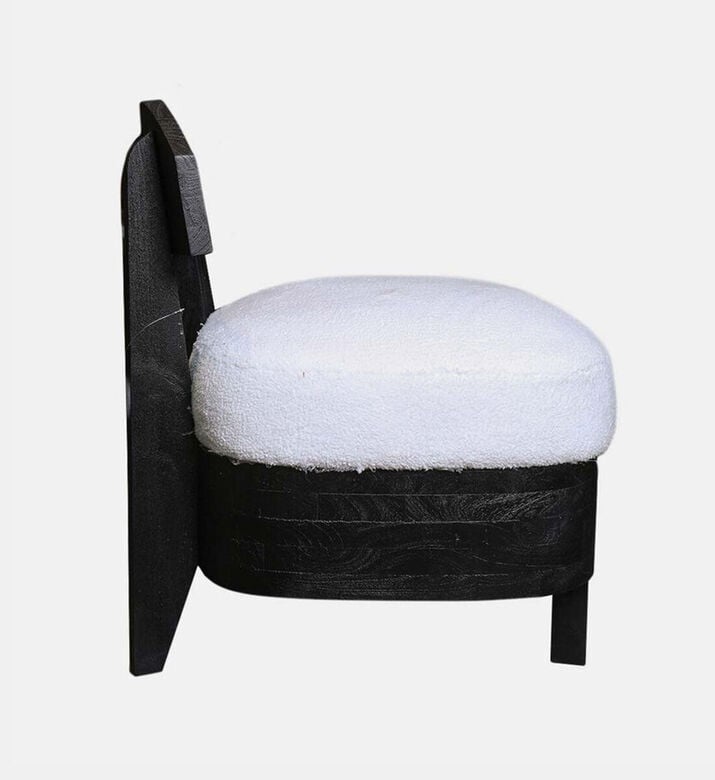 Home Deco and More Ava Acacia Arm Chair Round Back, Black, 75x75x84-cm, Packshot View Home Deco and More Ava Acacia Arm Chair Round Back, Black, 75x75x84-cm, Packshot View