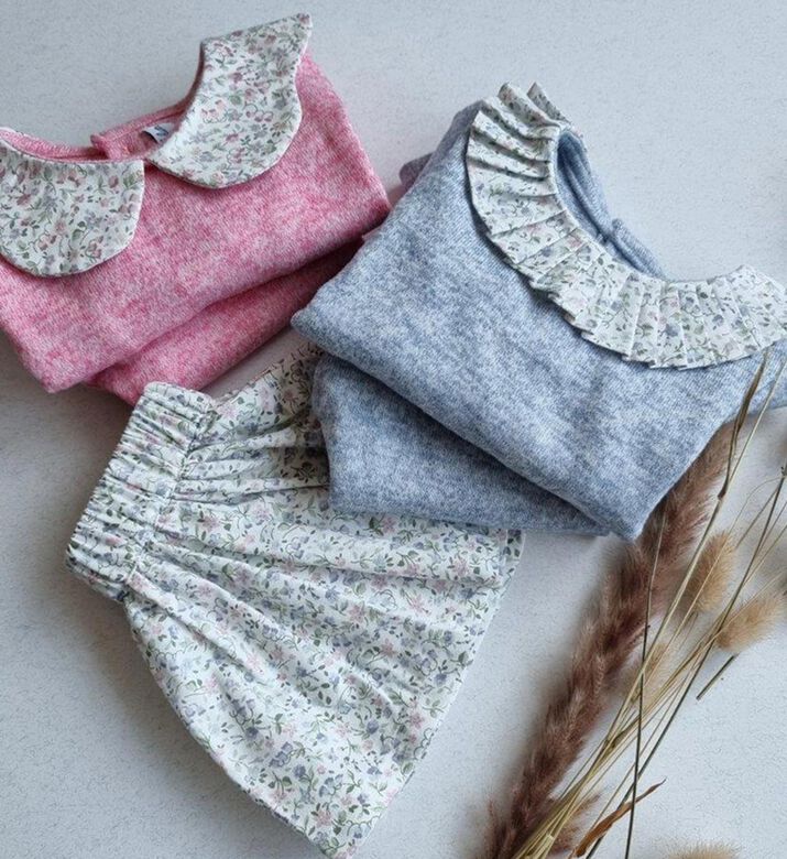 طقم فيلو تنورة قطن وسروال بلومر