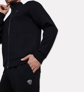 EA7 Logo-badge Stand Collar Tracksuit, Black, Xxl, Model View