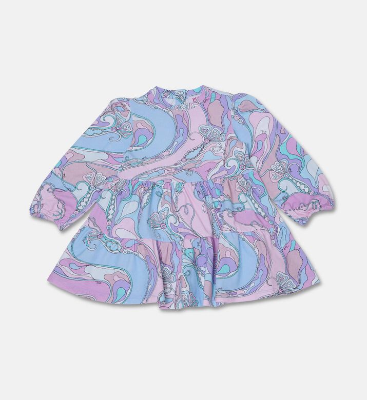 Emilio Pucci Patterned Jersey Kids Dress, Packshot View