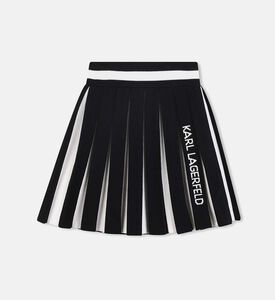 تنورة قصير منسوجة بطيات