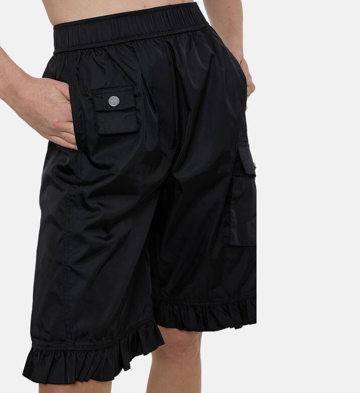 Ganni Flap Pockets Regular-fit Shorts, Model View Ganni Flap Pockets Regular-fit Shorts, Model View