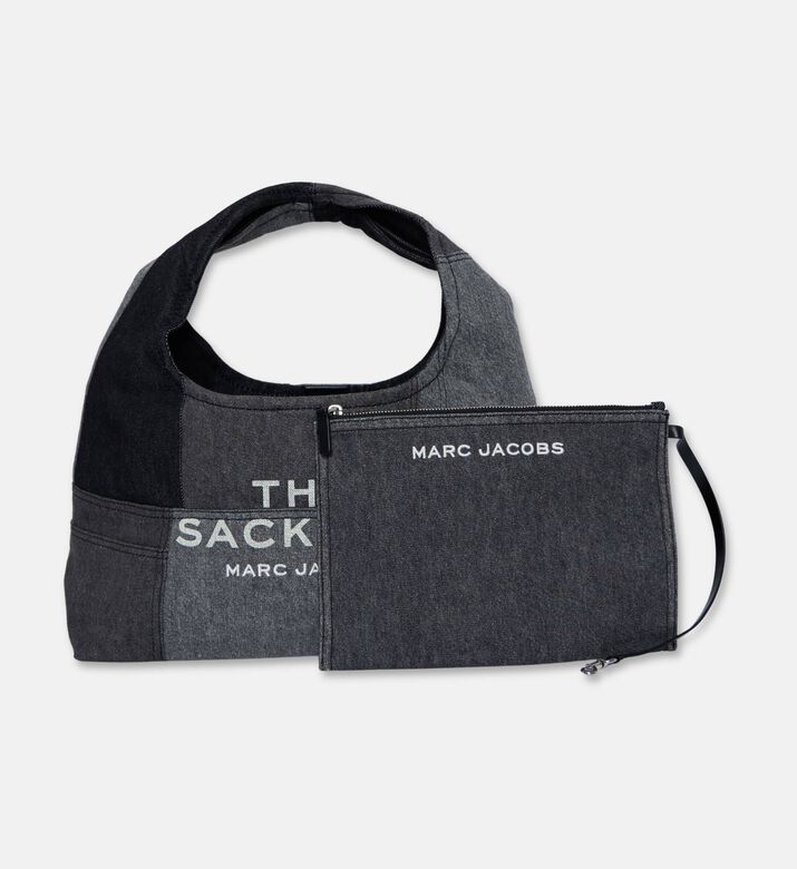 Marc Jacobs Denim Logo-print Top Handle Bag, Black, Packshot View