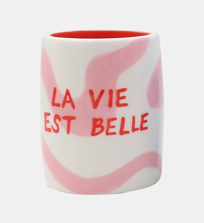 كوب سيراميك بتصميم غرافيكي