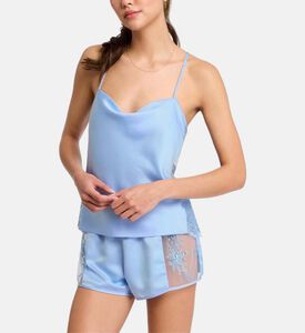 Satin Sleeveless V-neck Set