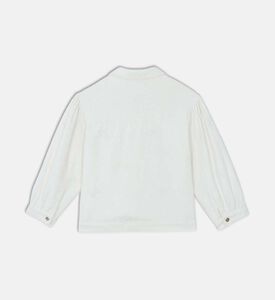 Floral-embroidery Tone-on-tone Jacket