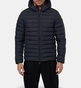 Save the Duck Puffy Long-sleeve Hooded Jacket, Black, Xl, Model View