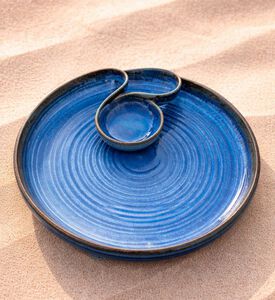 Tohfa Luxe Lujain Handcrafted Ceramic Chip Dip Platter, Packshot View