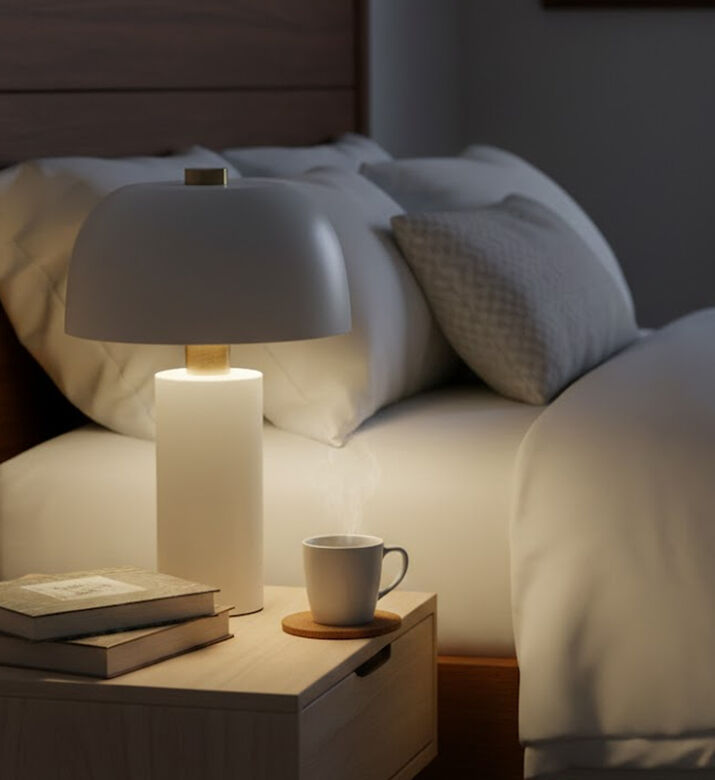 Cozy Lulu Metal Brushed Table Lamp, Packshot View