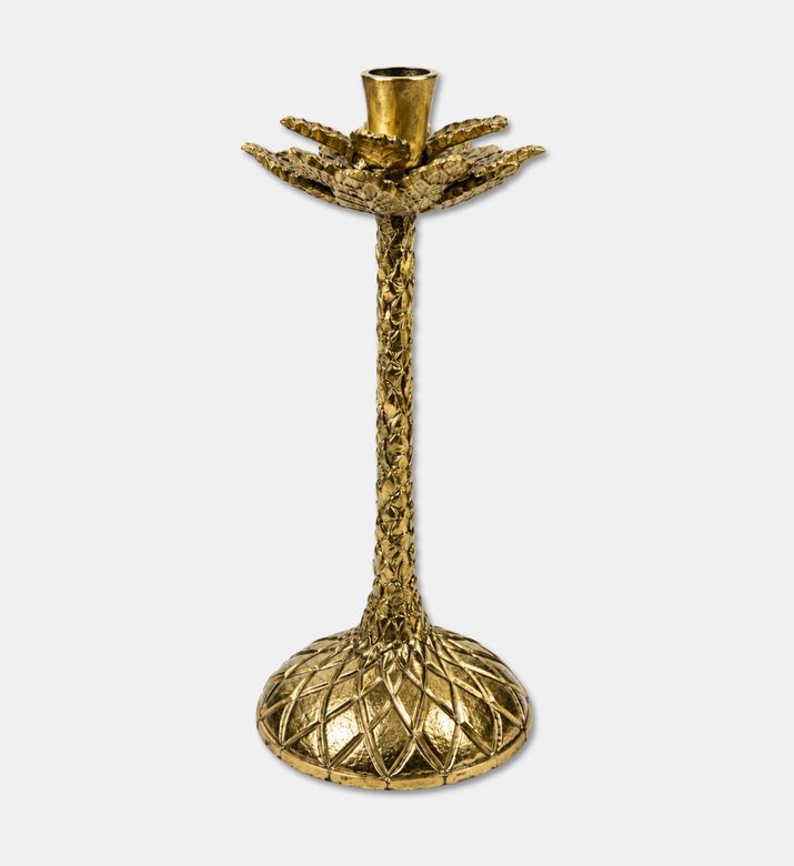 Tohfa Luxe Gold-tone Metal Palm Candle Holder, Packshot View