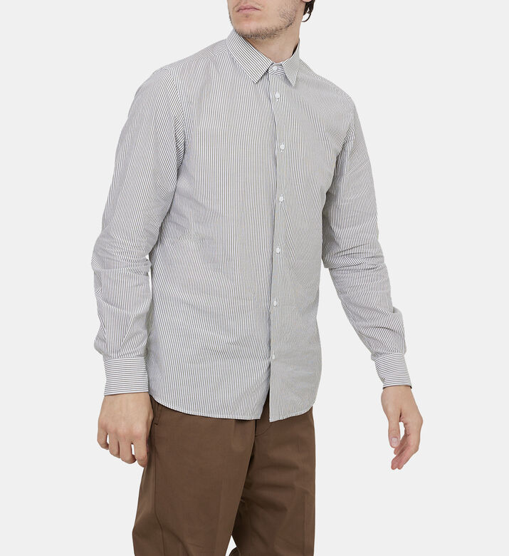 Striped Cotton Collar Shirt