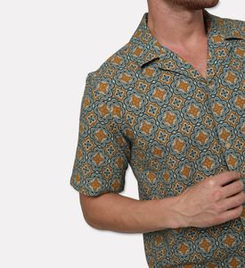 Les Deux Abstract-print Button Closure Shirt, Model View