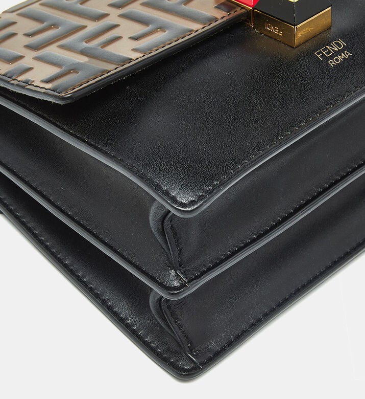 Fendi Preowned Fendi Black-brown Small Kan Shoulder Bag, Packshot View