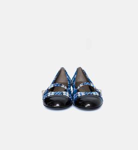 Tweed Pearl Detail Flats