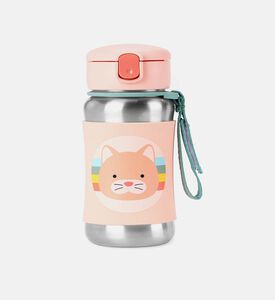 زجاجة شرب فولاذ مقاوم للصدأ بطبعة قطة