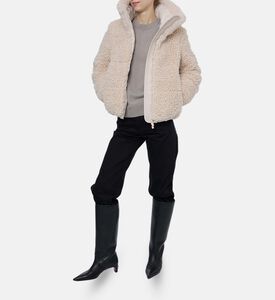 Save the Duck Faux Shearling Puffer Jacket, Model View