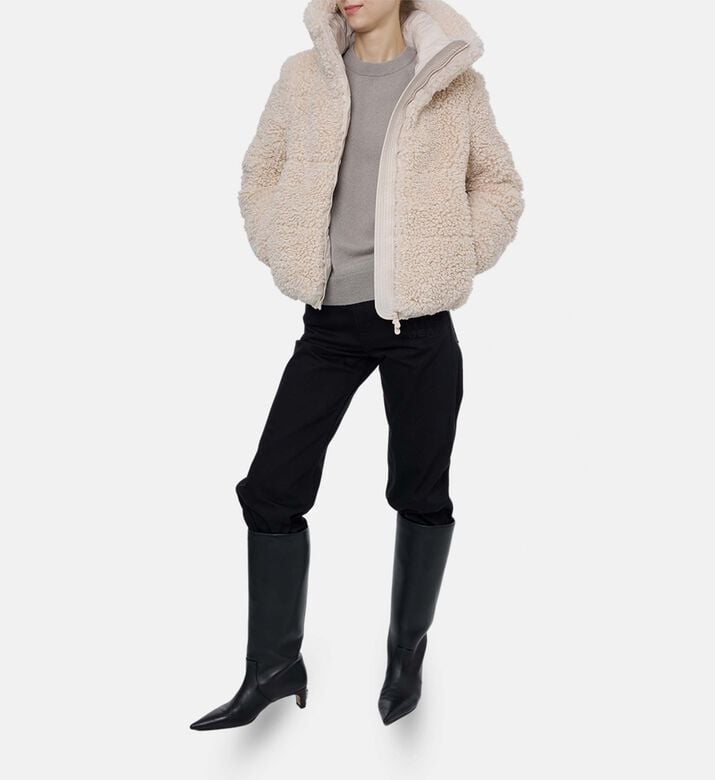 Save the Duck Faux Shearling Puffer Jacket, Model View