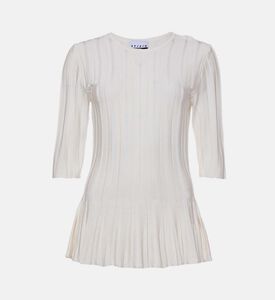 Viscose Pleated Detailing Sweater Viscose Pleated Detailing Sweater