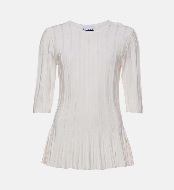 Viscose Pleated Detailing Sweater Viscose Pleated Detailing Sweater