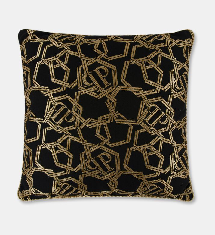 Philip Plein Chain Design Pillowcase, Black, 40x40-cm, Packshot View