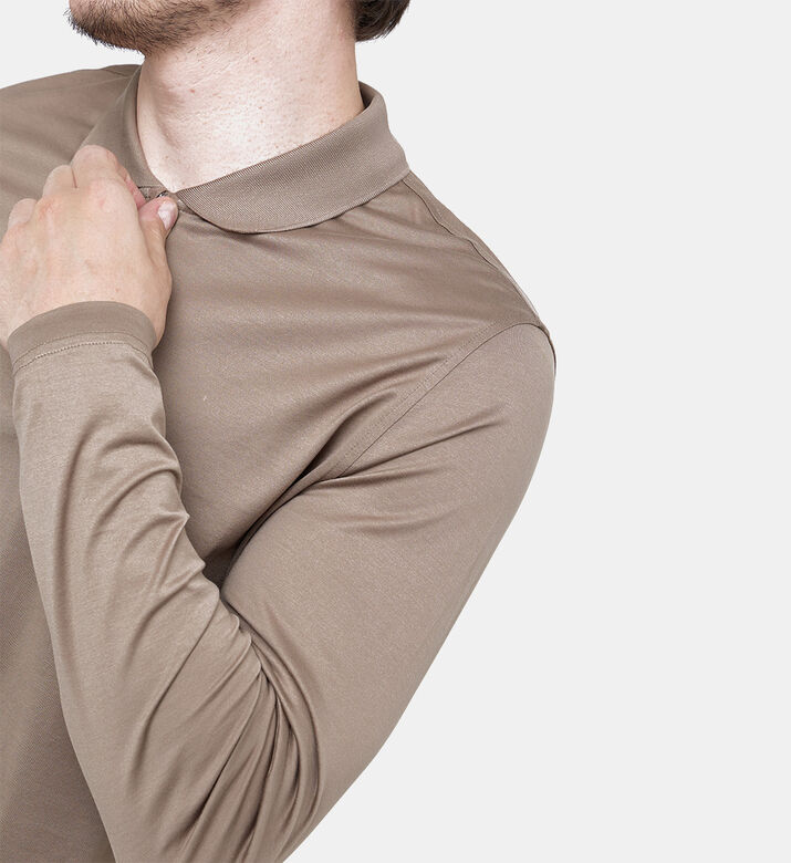Half-zip Collar Long Sleeve Polo
