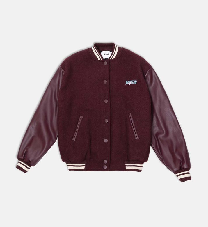 Logo-embroidery Bomber Jacket