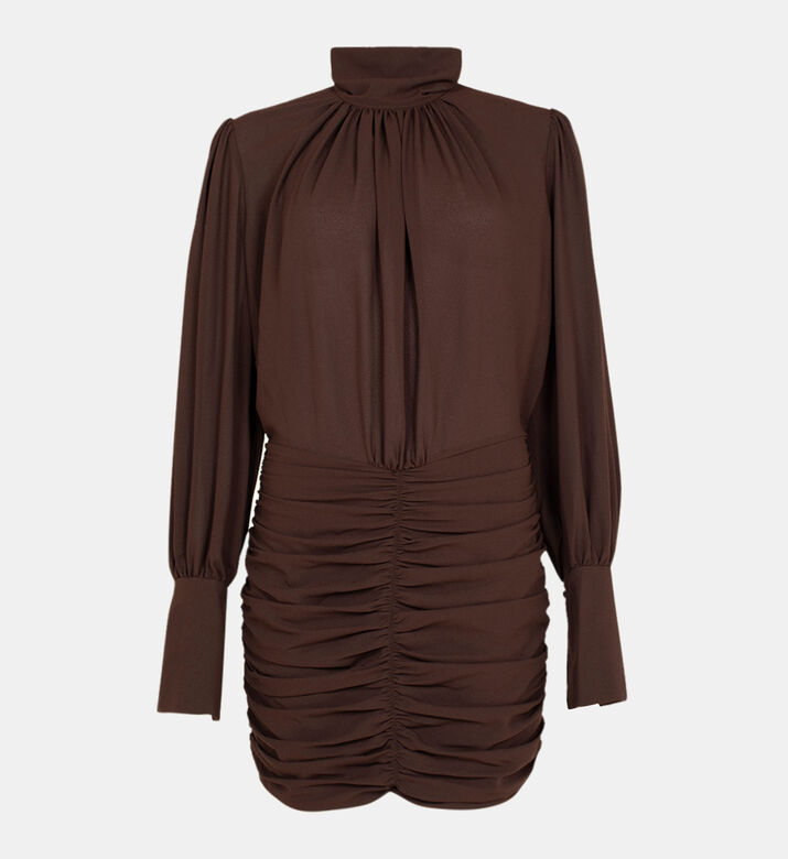 Yebba Gathered-detail Woven Dress