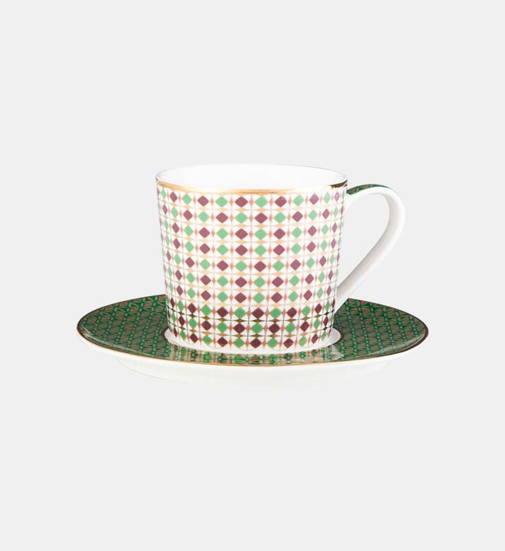 طقم صحن فنجان شاي أوبرا مكون من 4 قطع