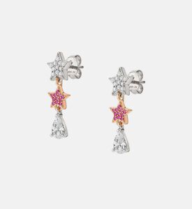 أقراط لوسينتيسيما زركونيا مكعبة متدلية بشكل نجمة