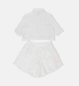 Linen Blouse Short Set